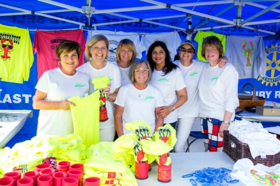 Members of the Rotary Club of Glastonbury at one of the Club's annual Lobster Fests