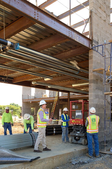 Brett Grinder on the MUS construction site
