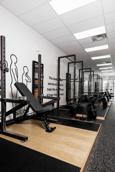 Inside the fitness studio at Starting Strength