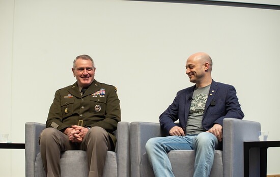 Baer with retired Army General John Murray.