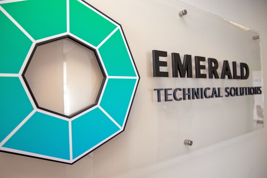 Emerald Technical Solutions sign. Photo Credit: Kerry Paradis Photography
