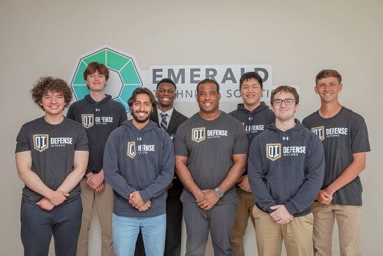Dondre Lawson (center) with interns. Photo Credit: Kerry Paradis Photography