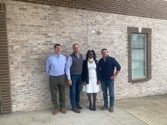 LeL to R: Brian Koelsch, Project Executive, Bulley & Andrews Rock City Construction, Steve Kuhn, Katobwa Stallworth, Eric McGinnis, Director, Comma D