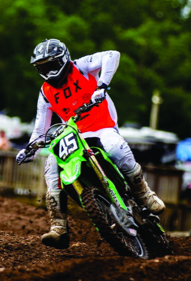Media resident Dana Cottrell racing Budds Creek MX