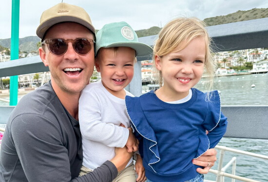 Matt with his son Graham and daughter Chloe.