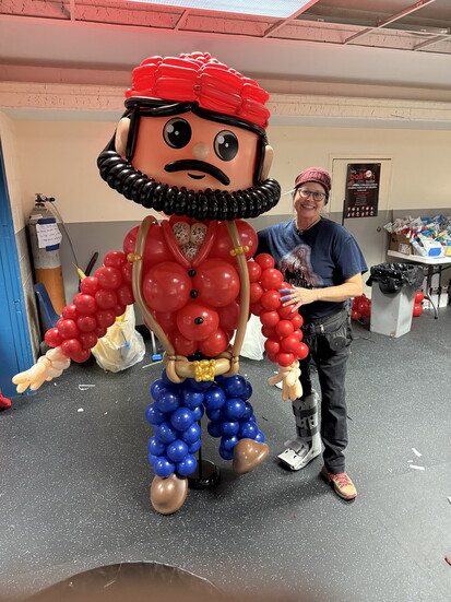 Larger-than-life characters come to life with Allison's handiwork. Photo by Tami Schroeder