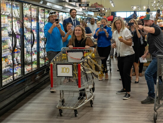 Klein’s 100th Anniversary Grocery Sweep Event at Forest Hill, Photo Credit: Shane Cromwell, Nevins & Associates  