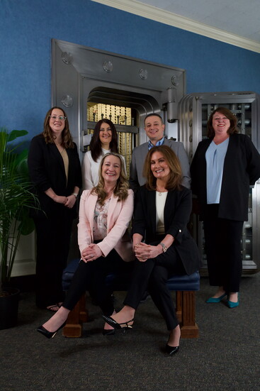 Seated L to R: Cortney McCarthy, Tina Mason Standing left to right:  Kristine Rodriguez, Hala Urban, Jorge Santiago, Celeste Lohrenz  