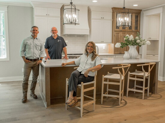 From left to right: R&H Builders co-owners Patrick Hays, Jeff Rowlett, and Amy Massengale.
