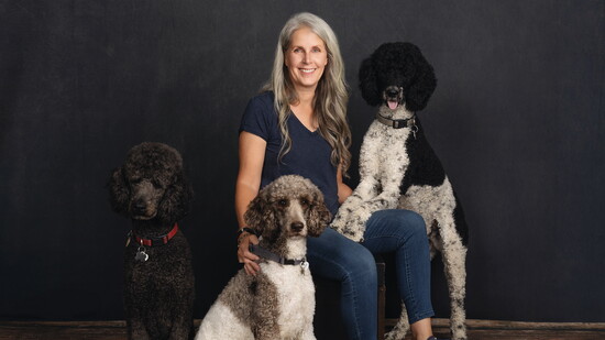 Lisa Jones and her three precious pups