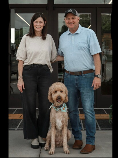 Laura and Britt Wood with Ace