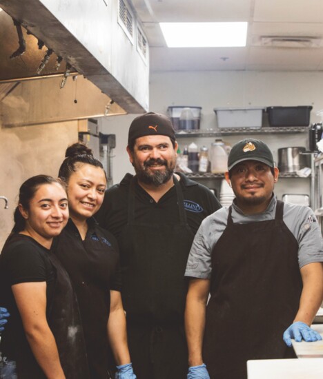 Bellini’s talented kitchen staff (from left) Selena, Anabel, Alfredo and Werner 