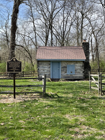 The Gregory Log Cabin at Dudley Woods Park in Liberty Township.