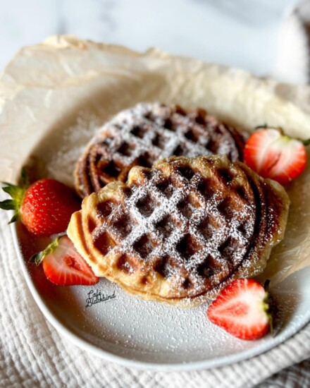 Strawberries with Cream Croffles