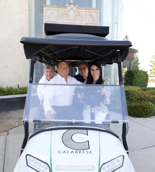 The new Calabrese golf cart takes customers to the Southlake Town Square