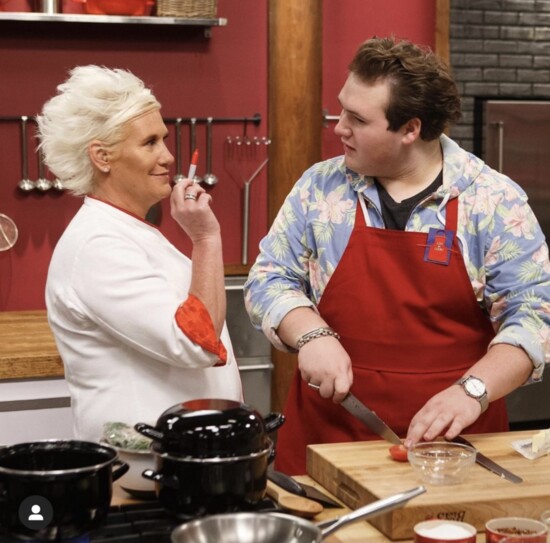 Chef Anne Burrell’s red marker comes out after Cameron nearly slices a finger off.