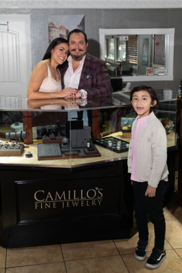 Family photo: Karoline, Martin, with son, Porfirio Martinez Aguilar. 
