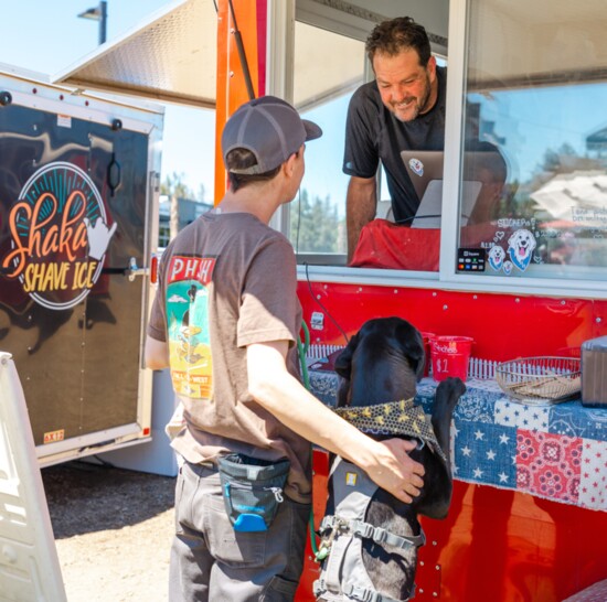 Dan Koval and his eight-year-old German Shorthair Pointer mix, Sully, love to visit Bend's newest food cart for dogs. 