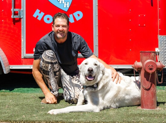 Brian Du Toit and his dog, Romeo, the inspiration behind this new food cart just for dogs. 