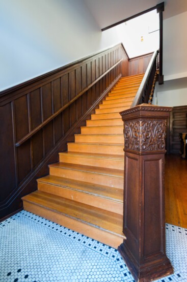 Staircase leading to the Ballroom