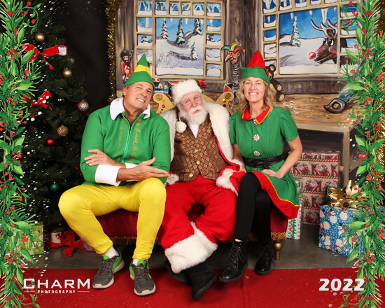 Doug Stanley, Santa, & Charlene Taylor