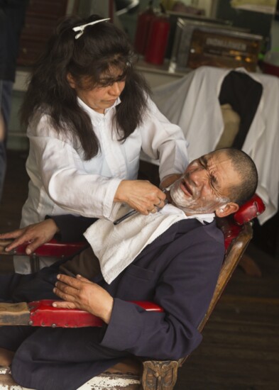 In Ecuador, Dr. Scott Kasden happened across a man getting a shave.