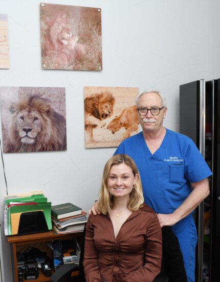 Dr. Kasden and his assistant Madigan Murray run the Kasden Plastic Surgery clinic in Argyle. 