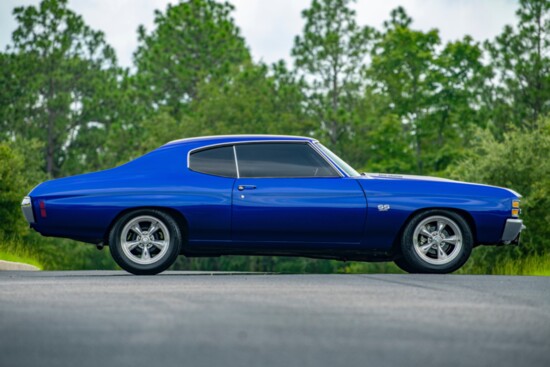 This sleek Chevy Chevelle showcases an imposing silhouette.