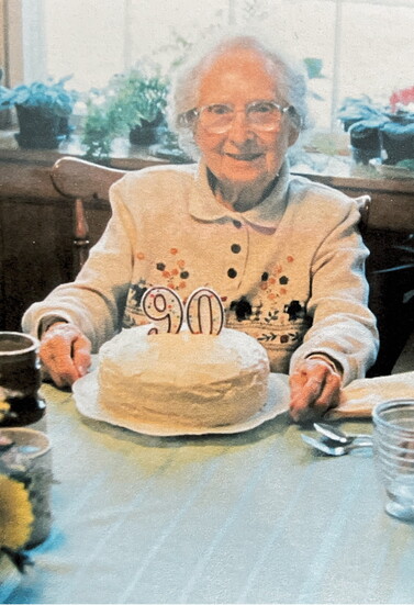 Bennett's grandmother celebrating her 90th birthday. Photo courtesy of Longevity Planning