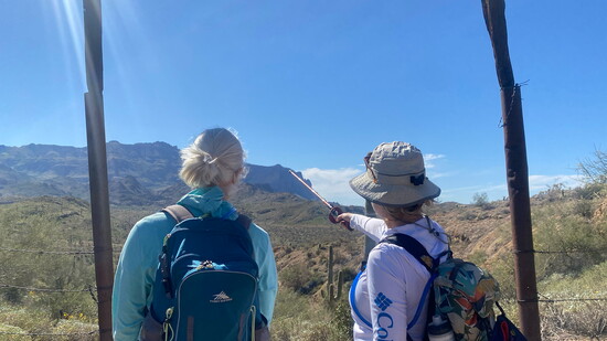 Members of the Sonoran Broadband in Arizona prepare to hike out into the wild