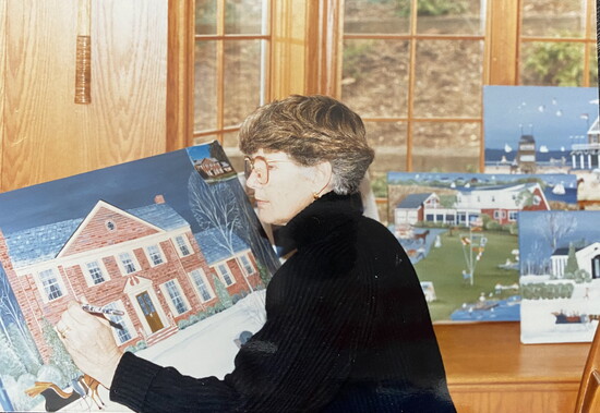 Carol painting in the late 80's