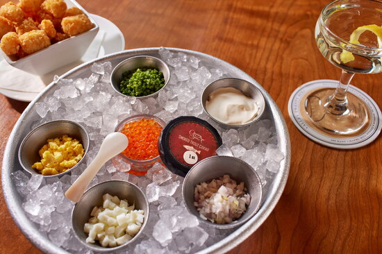 Caviar Tots and Martini at Alley Twenty Six in Durham