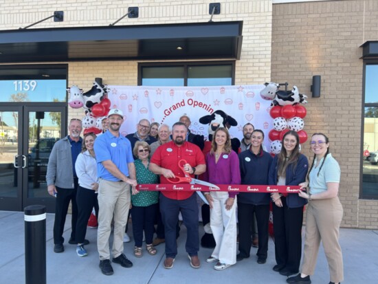 The team at the ribbon-cutting to celebrate the grand opening of the Broadway at Priest location.