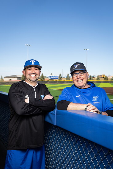 Coach Ben Bails with coach Bill Lynam