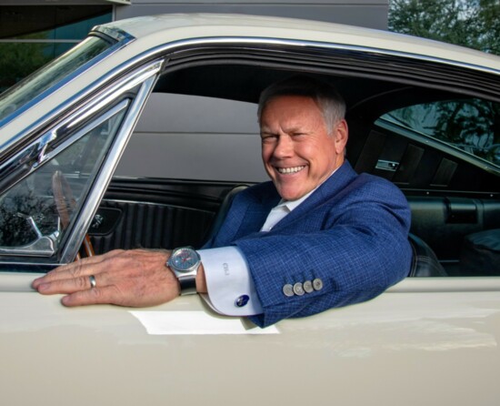 Craig Jackson wearing the Bugatti Hublot watch.