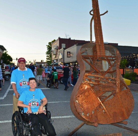 Art McDonnell and Donna Poe at Cars & Guitars in 2017