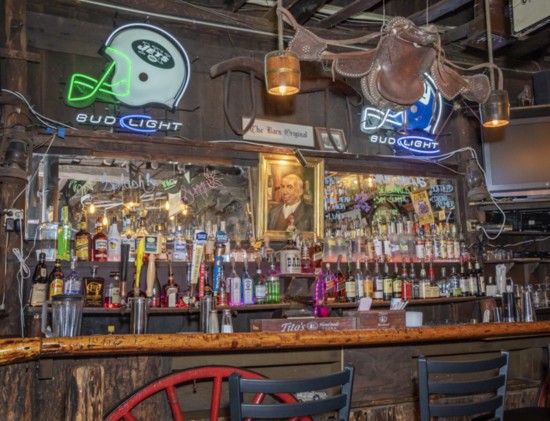 The bar featuring portrait of Matt Weinstein