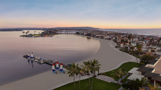 Aerial view of resort