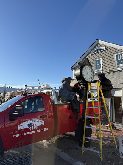 The Main Street clock.