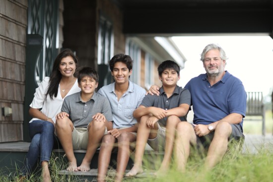 Yashmin with her husband David and their boys Max, Asher and Eli