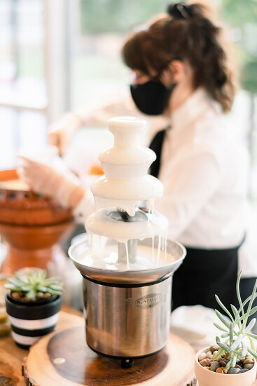 The taco bar from Carmelita Catering's first catering event. Photo credit Corrie Childers