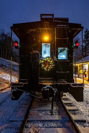 The caboose of the North Polar Express. 