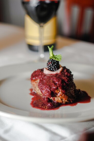 Famous blackberry filet at Randy's Steakhouse