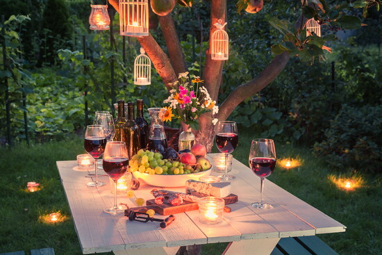 Tablescape for a dinner party.