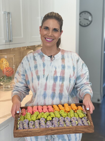 Nikki with her Easter Koulourakia.