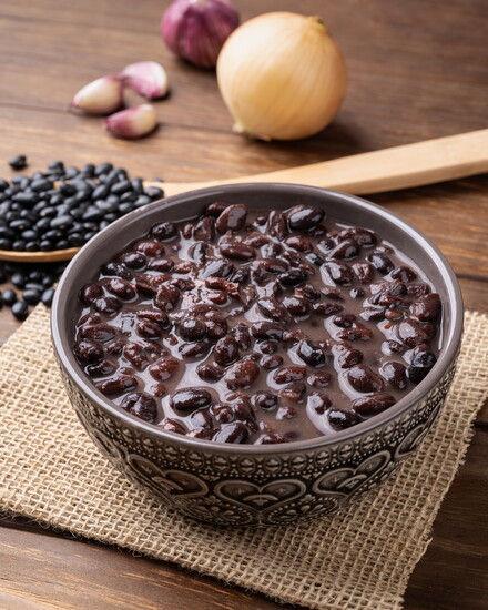 Cumin Black Beans with Mint