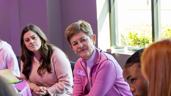 Ambler connecting with students at TWCA.