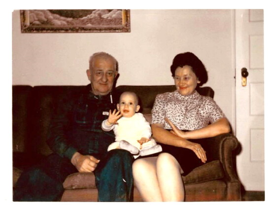 Roscoe Brown with his wife, Annabelle, and their grandson Norman Brown, now heading the company. 