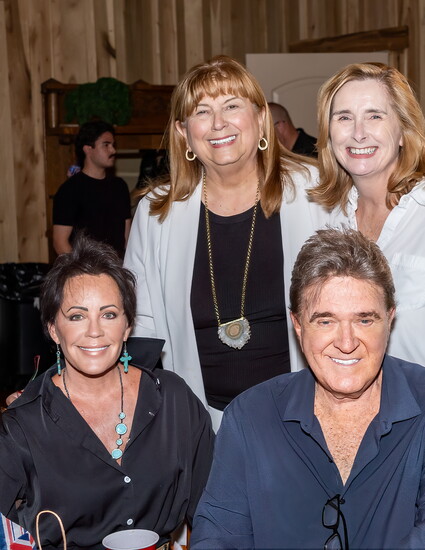 Cheryl Stritchik, Sandra Gaskins, Kelly Lang and T.G. Sheppard share a moment during Boots & BBQ.