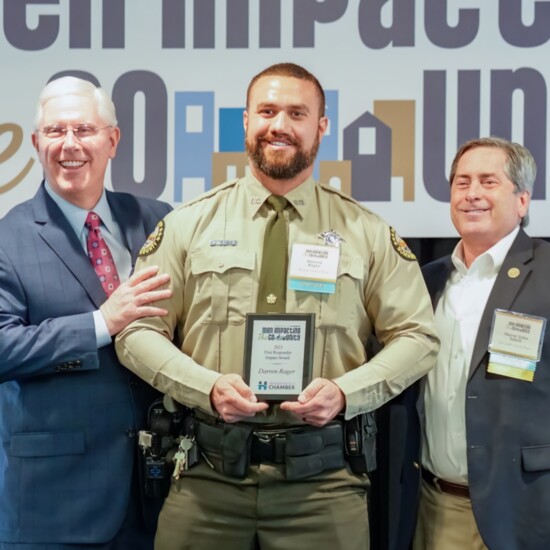 Sumner Sheriff's Deputy Darren Roger receives the First Responder Impact award.